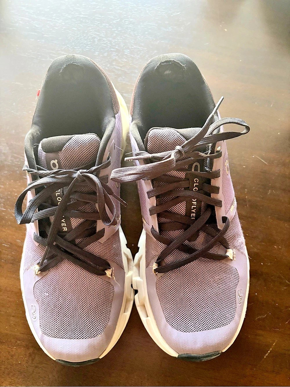 On Cloudflyer Athletic Shoes Purple & White US 10 W